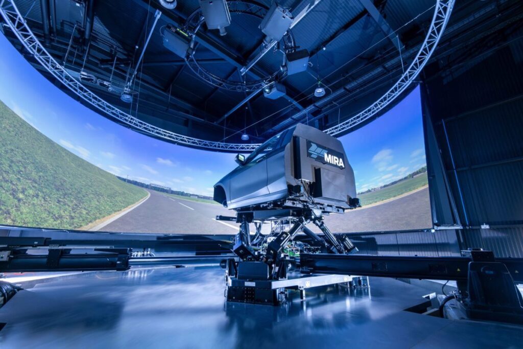 HORIBA MIRA Driving Simulator Centre near Nuneaton: 360-degree immersive driving simulator